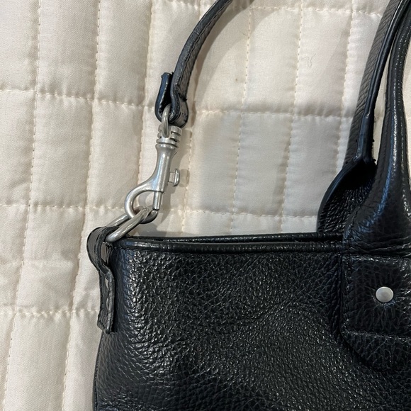 American Eagle Black Leather Shoulder Bag with Strap - Picture 3 of 6